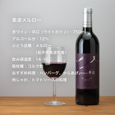 【自園自醸ワイン紫波】紫波メルロー 750ml×1本