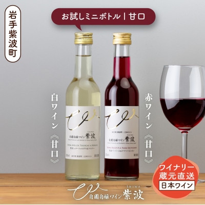 【自園自醸ワイン紫波】甘口ワインミニボトル2本セット