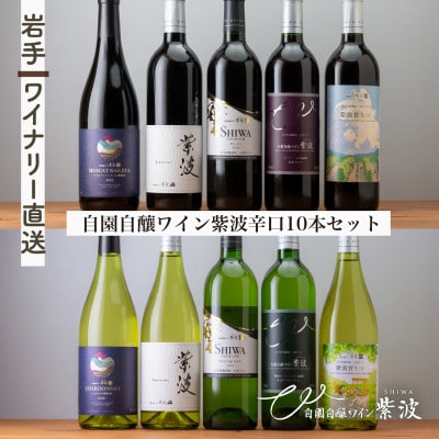 【自園自醸ワイン紫波】 辛口ワイン10本飲み比べセット