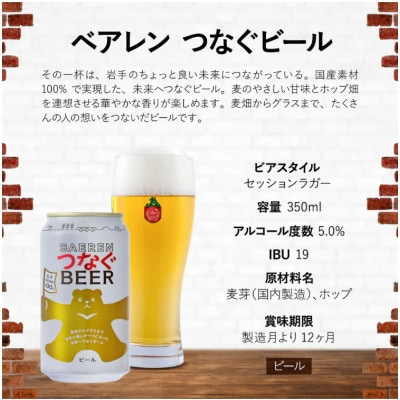【訳あり】クラフトビール ベアレン つなぐビール　6本