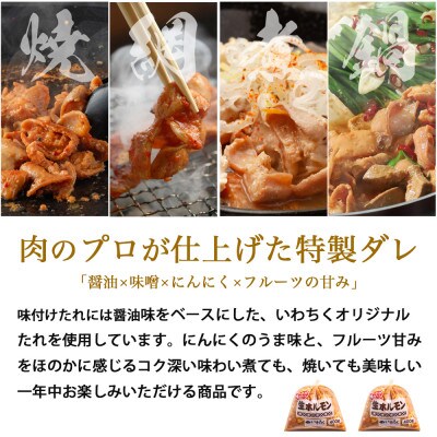 生ホルモン 国産豚 味付け レバー無し 2.4kg(400g×6パック) 冷凍 ホルモン