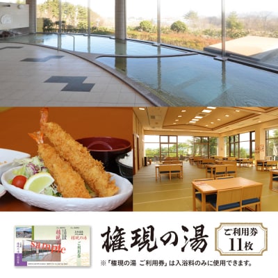 権現の湯　ご利用券11枚　[R2-09-02]