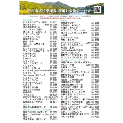 ふるさと納税限定「立科町応援感謝券」1,000円×10枚[R3-14-02]