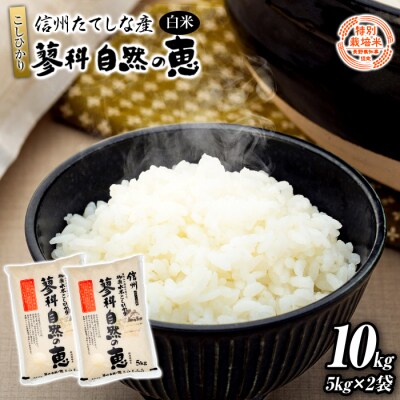 【令和8年産米】 信州たてしな産 蓼科自然の恵 (白米) 10kg