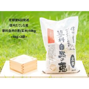 【定期便6回(奇数月)発送】信州たてしな産 蓼科自然の恵(玄米)10kg(5kg×2袋)