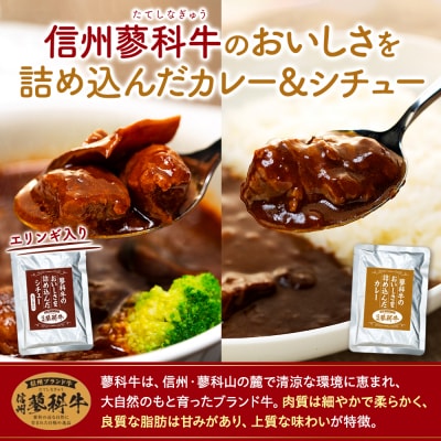 蓼科牛 ビーフカレー・ビーフシチュー(160g×各5袋)