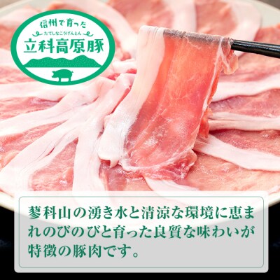 立科高原豚ロース薄切りスライス450g×2　　　　