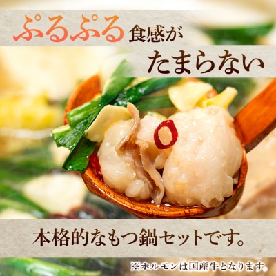 国産牛 ぷるぷるもつ鍋セット　味噌味　