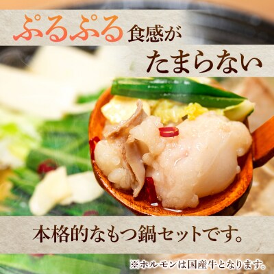 国産牛 ぷるぷるもつ鍋セット　醤油味　