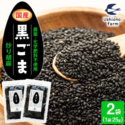 立科町産 黒ごま(炒り胡麻) 25g×2袋