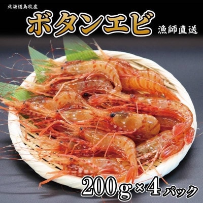 ぷりぷりボタンエビ　北海道日本海ボタンエビ【200g×4】