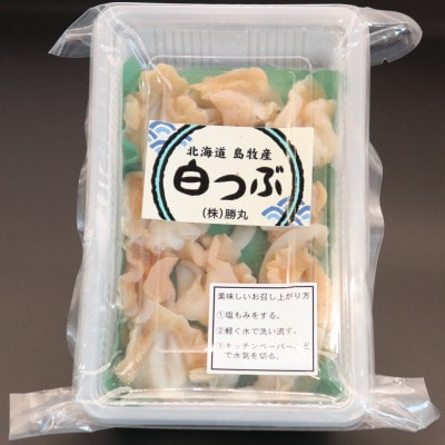 北海道島牧沖産　白つぶ 150g×4袋　計600g