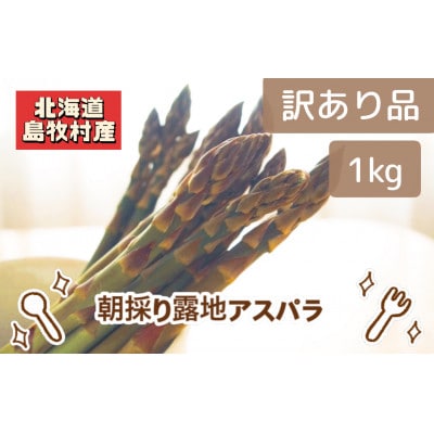 先行予約【訳あり】島牧村産アスパラガス 1kg(冷蔵便)【2026年5月上旬～発送予定】