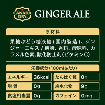 カナダドライジンジャーエール250ml缶×30本