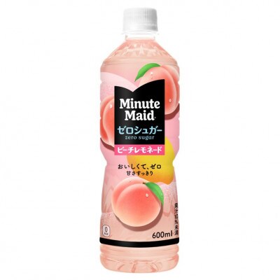 ミニッツメイドゼロシュガーピーチレモネード600ml24本