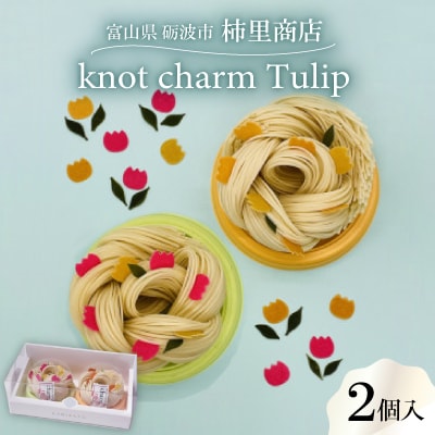 富山県砺波市　柿里商店　手延べ素麺「knot charm Tulip」お花もお召し上がりいただけます