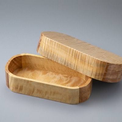 風雅な銘木小物収納箱　栃チジミ杢[高島屋選定品] 260N344