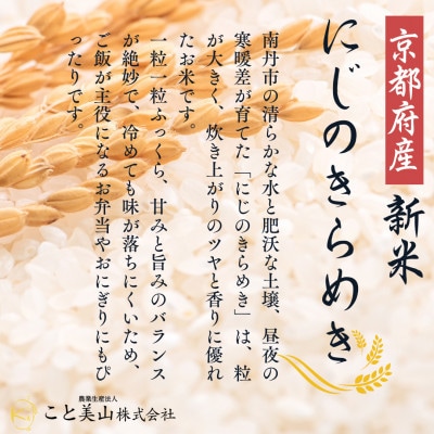 【新米予約】令和8年産 にじのきらめき 5kg 美山町産 こと美山米 精米
