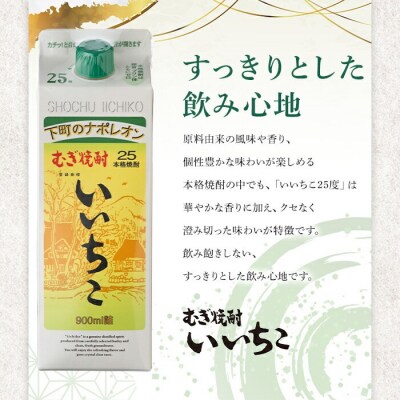 いいちこパック25度 900ml 6本セット 【106104200】【酒のひろた】