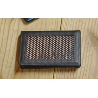 名刺入れ　茶 【104400701】【竹工房オンセ】