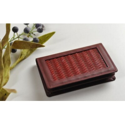 名刺入れ　赤 【104401001】【竹工房オンセ】