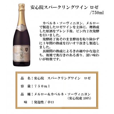 安心院スパークリングワインロゼ1本 【107301000】【時枝酒店】