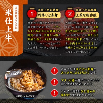 豊後米仕上げ牛牛ホルモン炒め 200g×3【111100502】【かぐら】