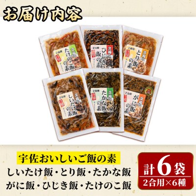宇佐おいしいご飯の素セット(6種)【102200101】【観光館　文福】
