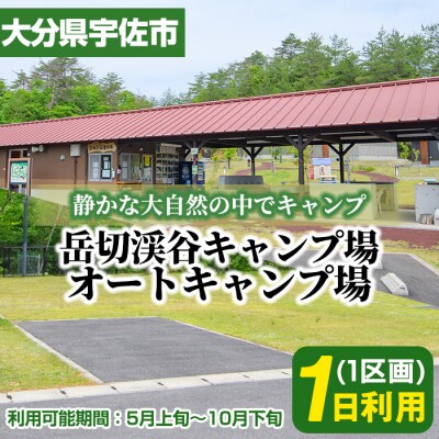 岳切渓谷キャンプ場 オートキャンプ場1日利用(1区画)【104800100】【宇佐市役所院内支所】