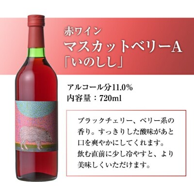 赤ワイン&微発泡ピオーネ(合計1.05L・2本)【100800601】【百笑一喜】