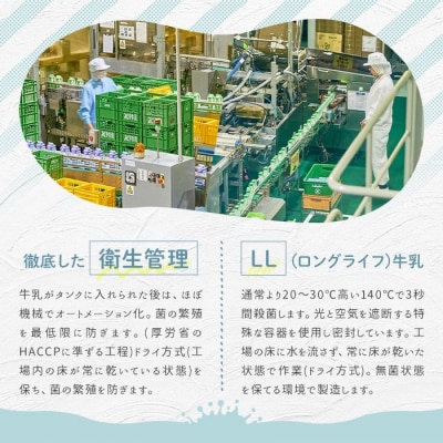 定期便・全3回(隔月) みどり牛乳(200ml×48本×隔月3回)【215700201】【九州乳業】