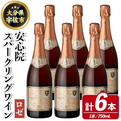 安心院スパークリングワイン 750ml ロゼ 6本【114002900】【地域商社USA】