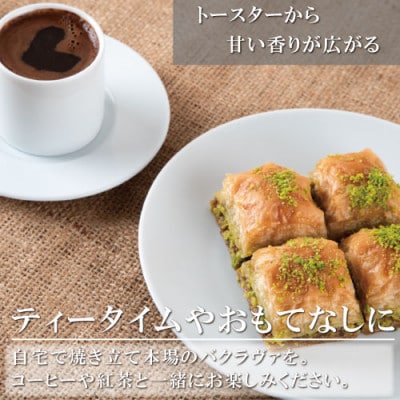 焼き立てをそのまま　トルコの伝統菓子　ピスタチオバクラヴァ　5名用　ギフト　焼き菓子　スイーツ