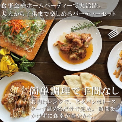 皆で楽しむ!ケバブサンド手作りパーティーセット　チキンステーキ230g×6パック　専用ピタパン10枚