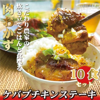 3種の味が楽しめる　ケバブチキンステーキと地元農家の美味しいお米の10食セット
