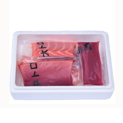 プレミア和歌山認証品 和歌山県串本産　本マグロ(養殖)トロ&赤身セット　500g(冷凍)