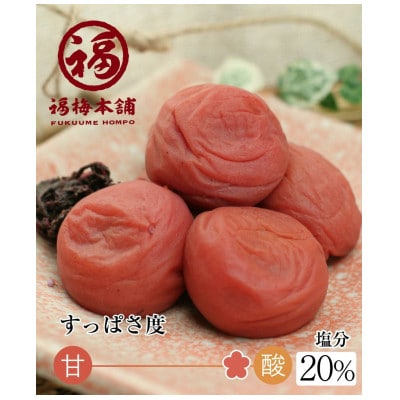 紀州南高梅　昔ながらの酸っぱい梅干 しそ漬250g・普通粒(塩分約20%)×4パック