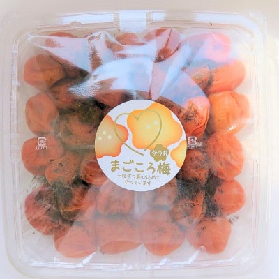完熟紀州南高梅　かつお梅干し　500g　化粧箱入り風呂敷包み　塩分8%　ギフトにも◎
