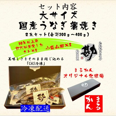 大サイズ国産うなぎ蒲焼2本セット