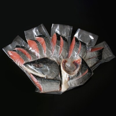 北海道産新巻鮭　半身切身(約1.8kg)