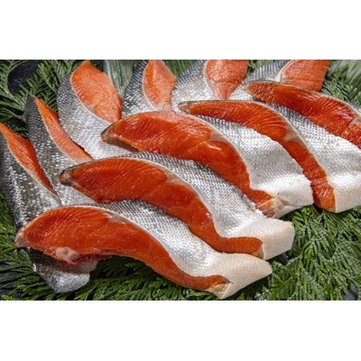 北海道産新巻鮭　半身切身(約1.8kg)