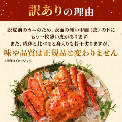 北海道道東産　【訳あり】ボイル冷凍本タラバガニ1.0～1.1kg×1杯