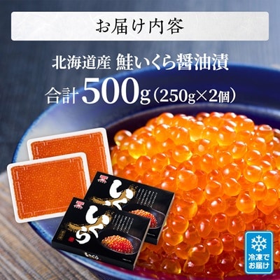 【令和6年新物】北海道産鮭いくら醤油漬500g(250g×2) イクラ 北海道 おすすめ さけ 天然
