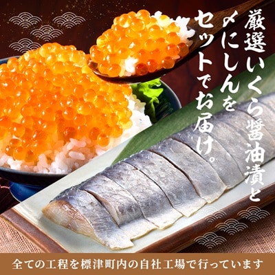 北海道産 いくら醤油漬 250g×1箱 & 〆にしん 4枚入×3袋