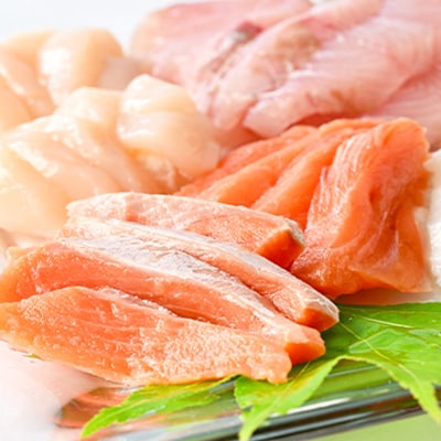 モリモリ海鮮丼セット!(秋鮭200g・ぶり300g・ほたて150g・たこ250g)