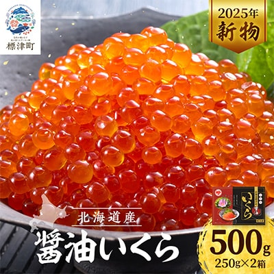 【令和7年新物】醤油いくら500g(250g×2) イクラ 北海道 人気 おすすめ さけ 魚卵 天然