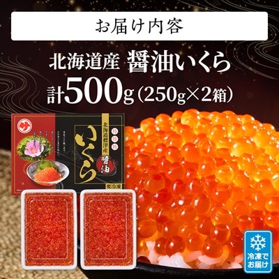 【令和6年新物】醤油いくら500g(250g×2) イクラ 北海道 人気 おすすめ さけ 魚卵 天然