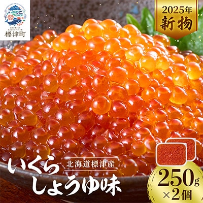 【令和7年新物】いくら・しょうゆ味・標津産 250g×2個 イクラ 北海道 さけ 魚卵 天然 海産物