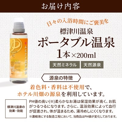 ふるさと温泉物語 標津川温泉(温泉ミネラル入浴液)200ml