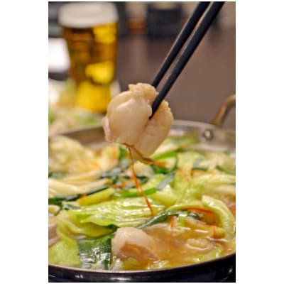 【1200g】国産黒毛和牛のぷりぷり小腸を使用したダシが決め手「あごだしもつ鍋」セット12～13人前
